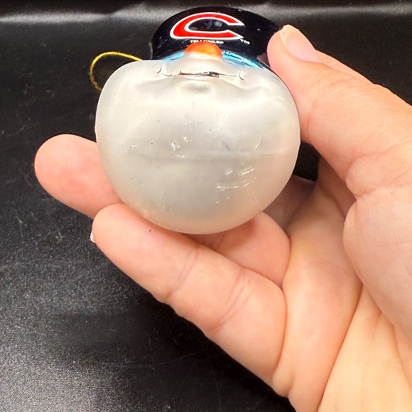CHICAGO CUBS Glass Christmas Ornament MLB Baseball Snowman - Picture 2 of 9